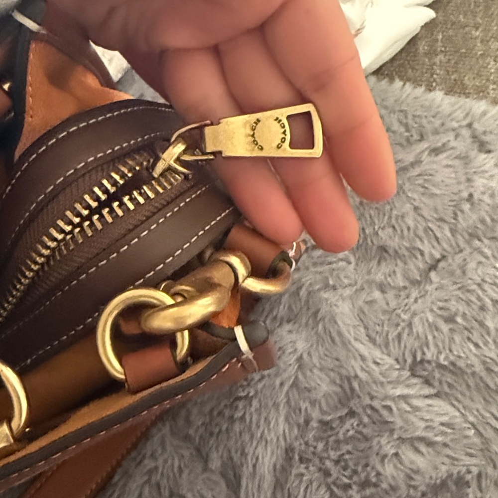 Brown and Tan Women's Handbag - Picture 8 of 13